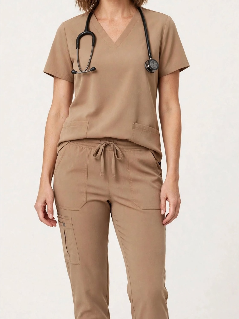 Mandala Women's Scrub Pants - taupe